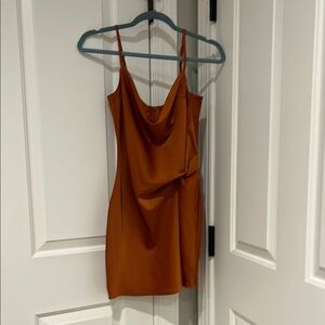 Elegant Rust Slip Dress